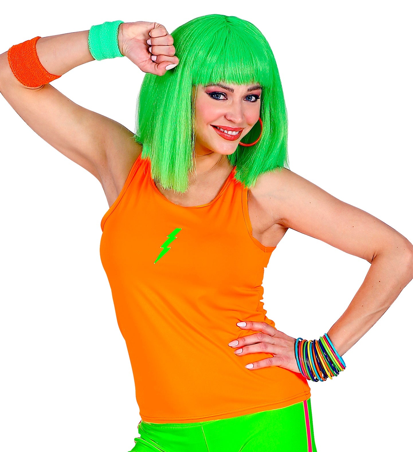 das-kost-mland-herren-tank-top-neon-orange-80er-disco image 1
