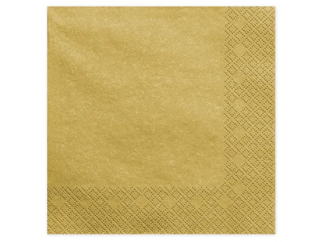 das-kost-mland-servietten-uni-40x40-gold-metallic-20stk image 1
