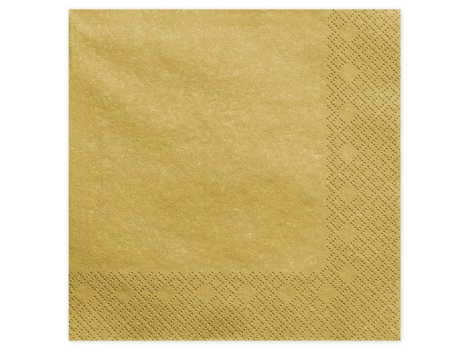 das-kost-mland-servietten-uni-40x40-gold-metallic-20stk image 1