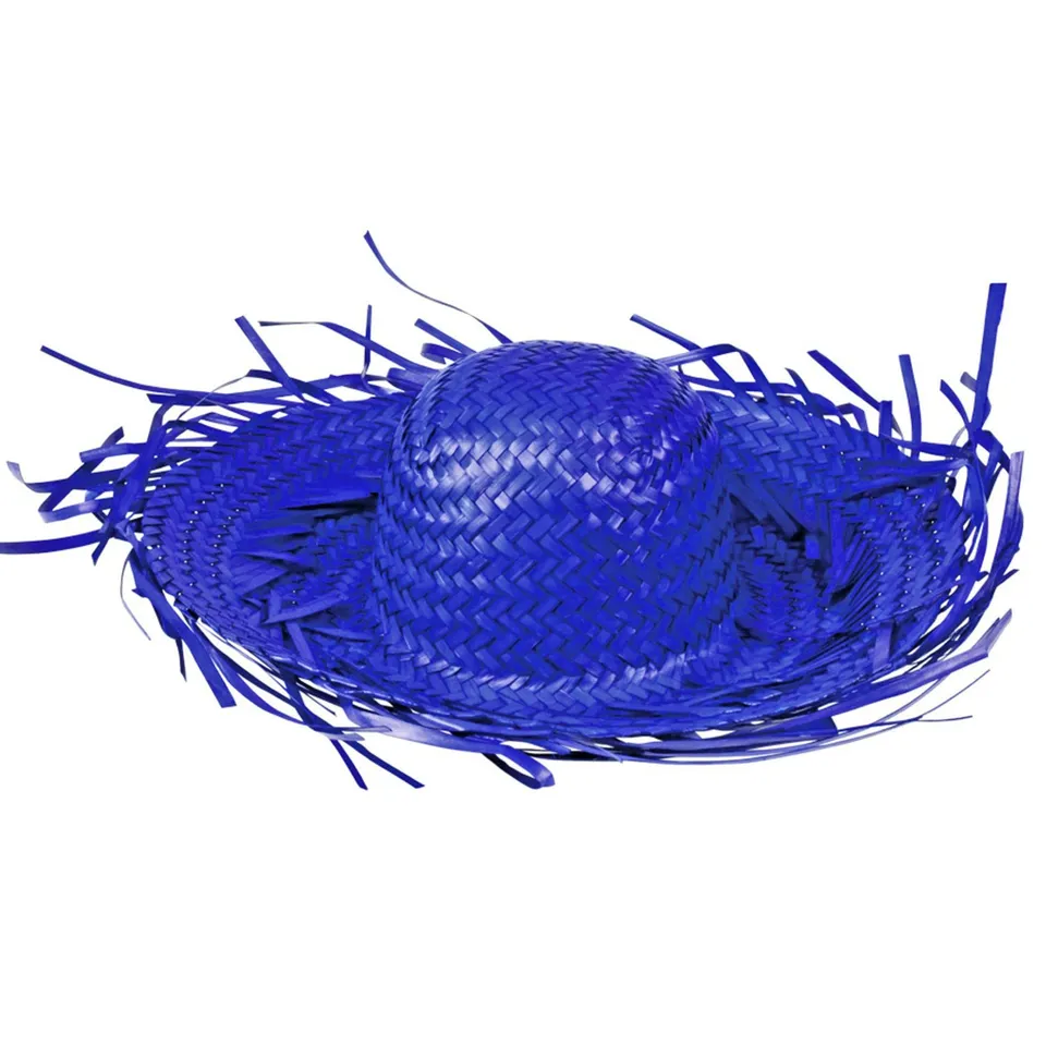 das-kost-mland-accessoires-hawaii-strohhut-paradise-blau-sommerhut image 1