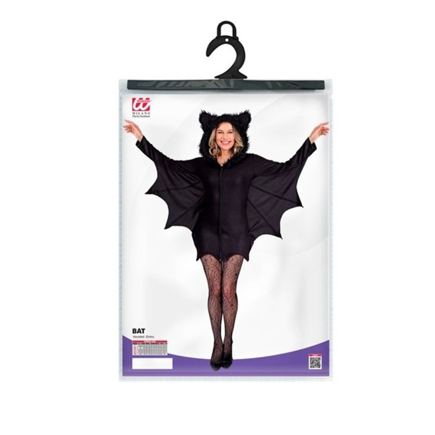 das-kost-mland-fledermaus-kost-m-damen-schwarz-kleid-gr-e-l image 5