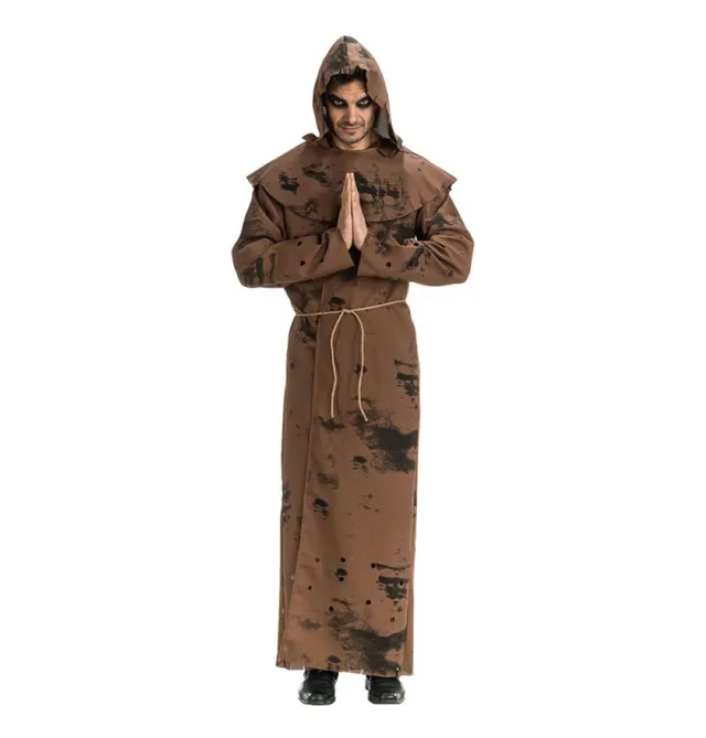 das-kost-mland-herren-zombie-m-nch-kost-m-braun-l image 1