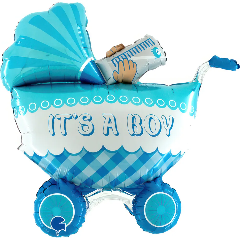 das-kost-mland-it-s-a-boy-buggy-folienballon-107cm-3d image 1