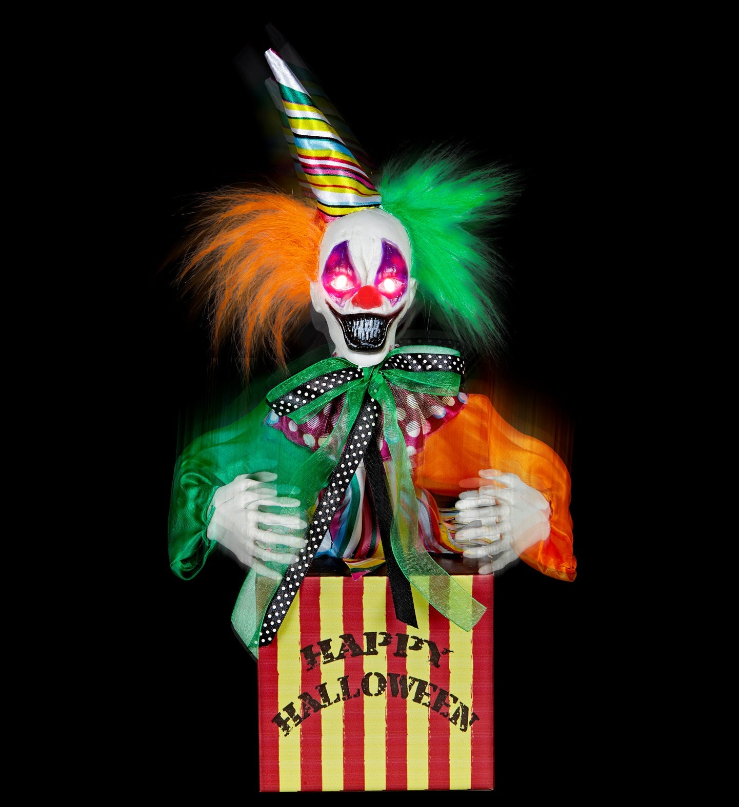 das-kost-mland-clown-in-the-box-halloweenfigur-37cm-animiert image 2