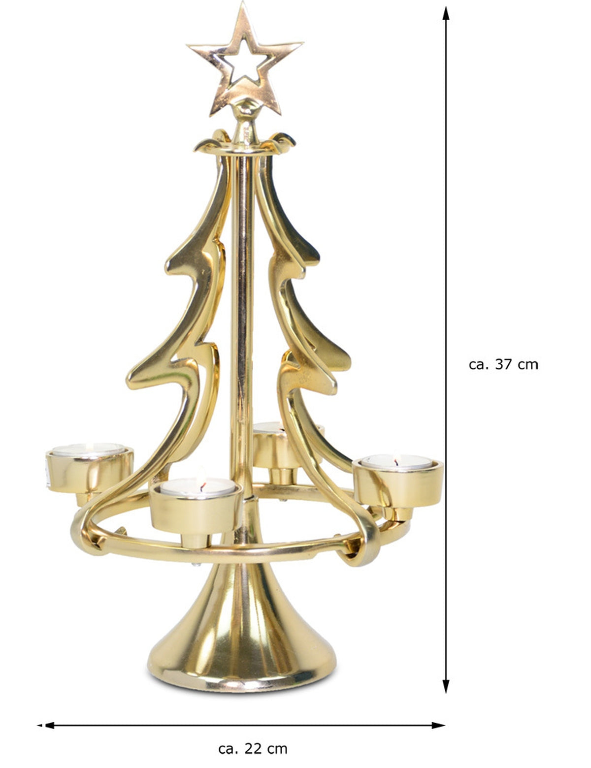 riffelmacher-kerzenst-nder-weihnachtsbaum-gold-22x37cm-24168 image 7