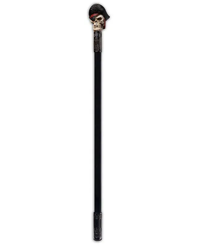 das-kost-mland-gehstock-piratenkopf-totenkopf-spazierstock-75-cm image 1
