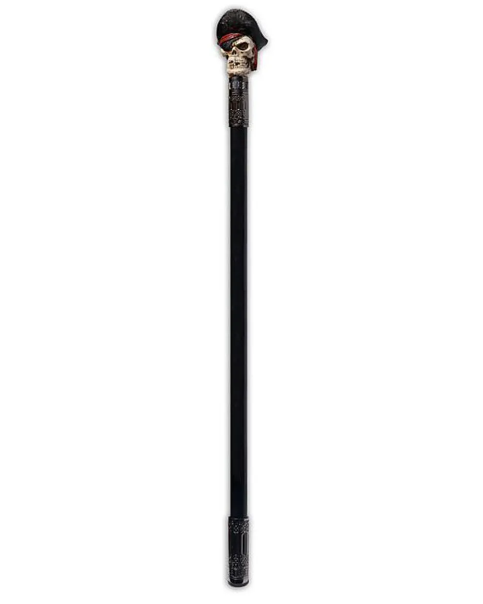 das-kost-mland-gehstock-piratenkopf-totenkopf-spazierstock-75-cm image 1