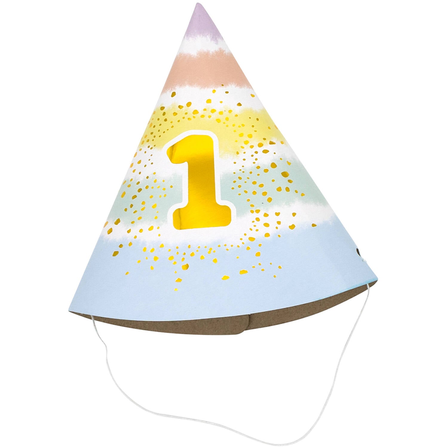 das-kost-mland-accessoires-1st-birthday-rainbow-partyhut-1-st-ck image 1