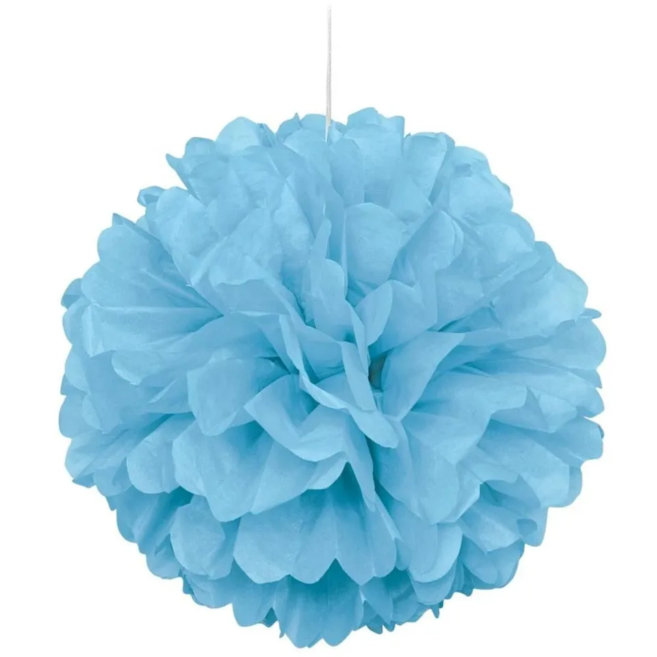 das-kost-mland-dekorationen-wabenball-fluffy-hellblau-23cm-3st image 1