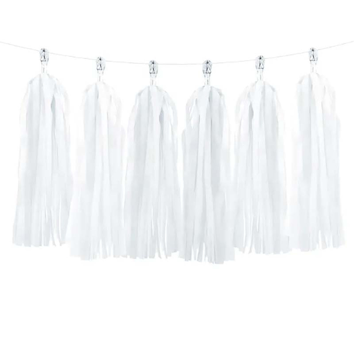 das-kost-mland-girlande-quasten-wei-12-stk-200-cm-partydeko image 1