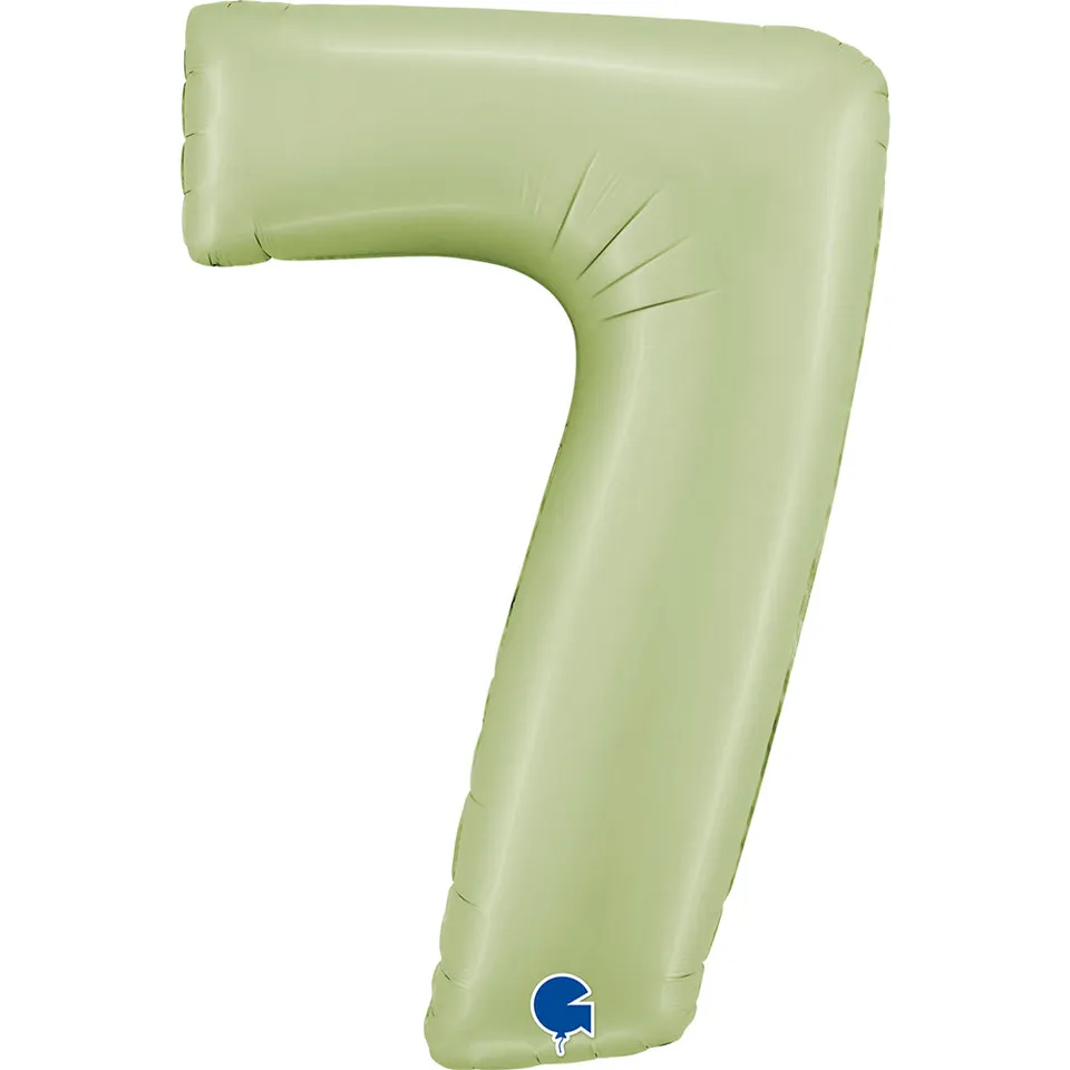 das-kost-mland-deko-riesenzahl-folienballon-7-satin-olive-66cm image 1