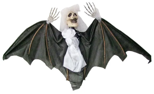 das-kost-mland-fledermaus-braut-deckenh-nger-halloween-deko-110-cm image 1
