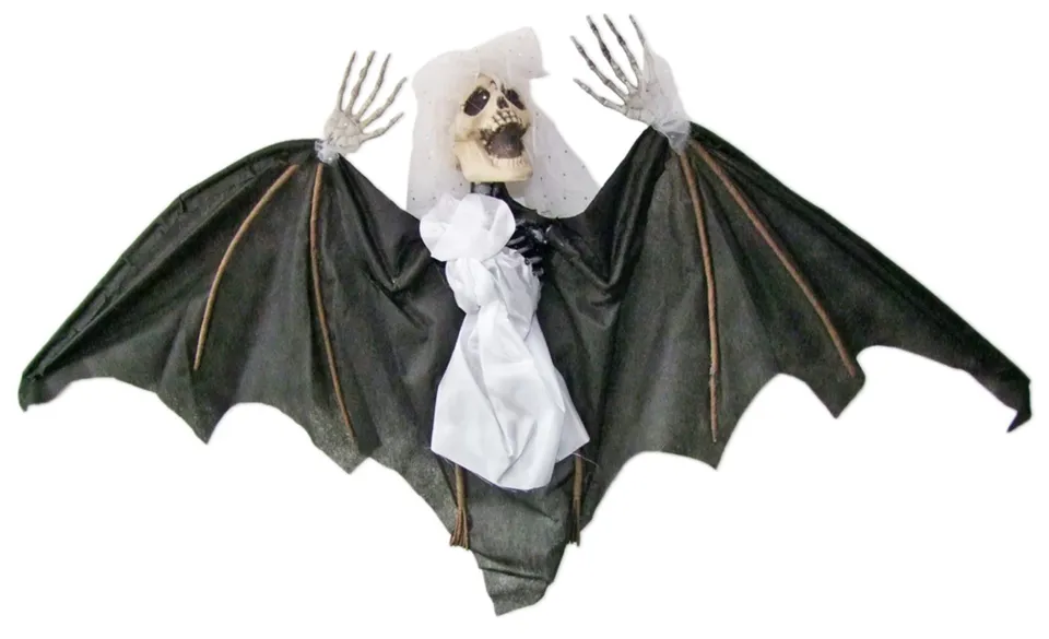 das-kost-mland-fledermaus-braut-deckenh-nger-halloween-deko-110-cm image 1