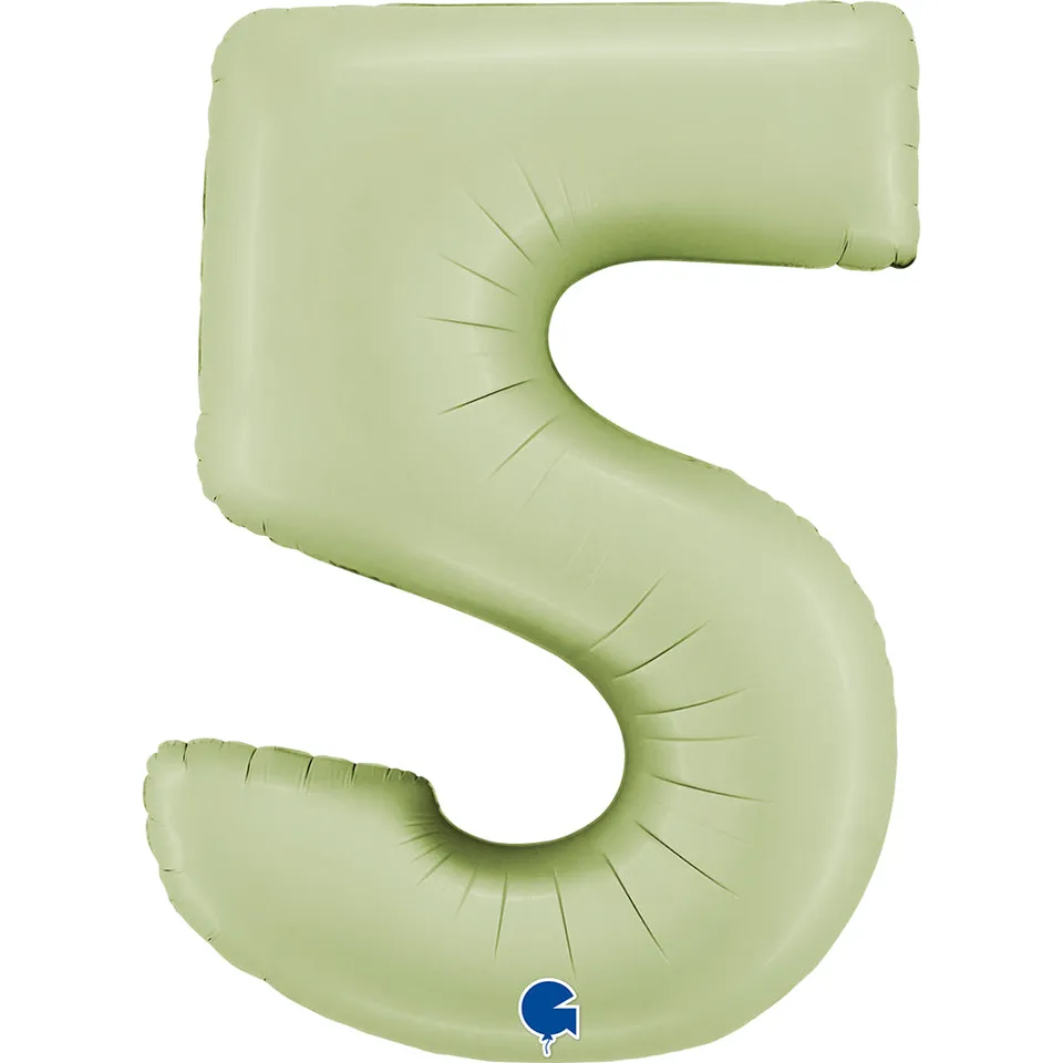 das-kost-mland-riesenzahl-folienballon-66cm-satin-olive-zahl-5 image 1