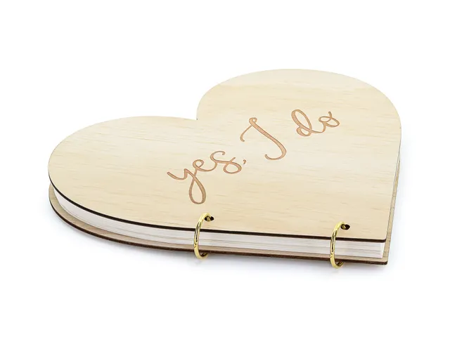 das-kost-mland-yes-i-do-g-stebuch-holz-herz-26-5x25-cm image 1